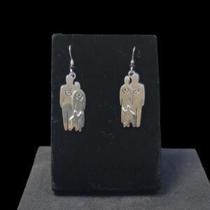 Sterling Silver Couple With Child Earrings By Far Fetched